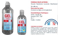Gel à base d’alcool – Palettes de 576 flacons 500 mL – 80 € la palette – Usage technique