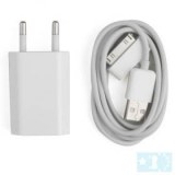 Adaptateur Prise & Cable de Chargement USB pour iPhone 4