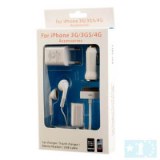 Kit de Chargement 5 en 1 (Chargeur de Voiture/de Voyage/Ecouteurs Stéréos/Cable USB/Sép...)