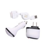 2-in-1 chargeur + kit chargeur de voiture pour iphone 3G/3GS/4G (plug ul)