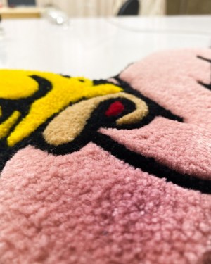 Tapis en laine et tufté main