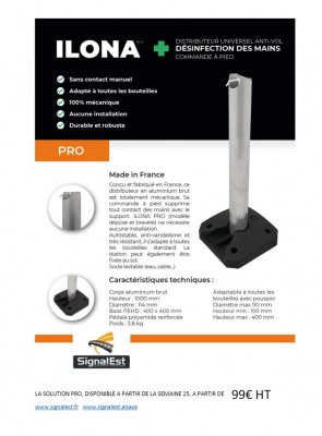 Distributeur gel sans contact