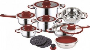 Imperial - Batterie de cuisine 16 pcs en acier inoxydable + Silicone