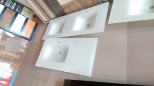 Liquidation totale des plans vasques LAPEYRE en verre trempé Haut Gamme