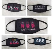 Lot masques tissu lavable réutilisable Squid Game