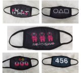 Lot masques tissu lavable réutilisable Squid Game