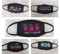Lot masques tissu lavable réutilisable Squid Game