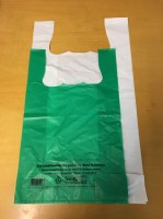 Sac plastique vert en blanc 50 micron
