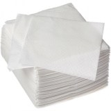 Lot de 100 serviettes papier 30x30 cm 1 pli blanche
