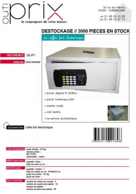 Coffre fort électronique "laptop"