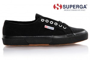 Superga noir homme femme