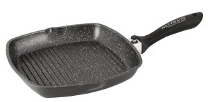 Poêle Grill 28cm, manche amovible revêtement Greblon C2+ en "marbre" Mettmann Professio...