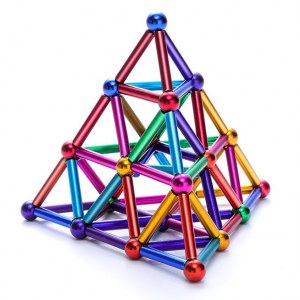 BLOCS MAGNÉTIQUES BOULES DE COULEUR 8 mm 63 ÉLÉMENTS KM-8