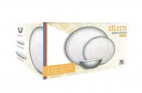 Service 18 pièces "Céleste" en verre