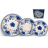 Service 18 pièces "Lola" en grès bleu