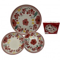 Service 18 pièces "Lola" en grès rouge