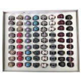 Boîte de 72 bagues acrylique
