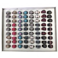 Boîte de 72 bagues acrylique