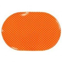 Set de table en PVC ovale pois orange
