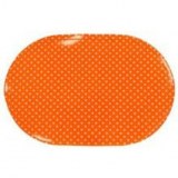 Set de table en PVC ovale pois orange