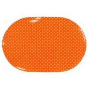 Set de table en PVC ovale pois orange