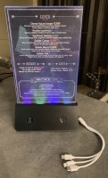 Menu PowerBank, E-chargeur, Chevalet de table, Restaurant, Bar, Hotel
