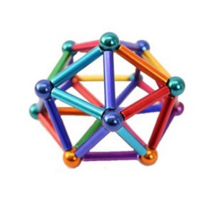 BLOCS MAGNÉTIQUES BOULES DE COULEUR 8 mm 63 ÉLÉMENTS KM-8