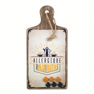 Mémo magnétique "Allergique au matin"