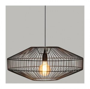 Suspension en métal filaire noir