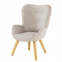 Siège enfant tissu gris - rose