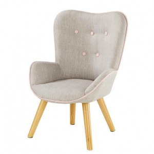 Siège enfant tissu gris - rose