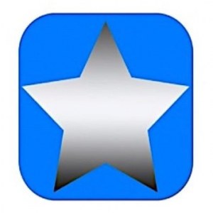 Miroir décoratif étoile bleu