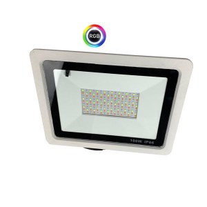 Projecteur LED RGB - 100 Watts - 10 000 Lumens - 100 Lumens/Watt - Angle 120° - IP66 -...