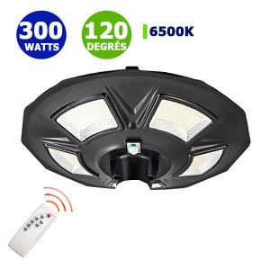 Lampe solaire pour extérieur - Série OVNI PLUS - 300 Watts - IP65 - 360° - 57 x 12 cm...
