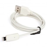 Cable Data Sync et Charge de foudre plat pour iPhone 5 (blanc, 100cm)