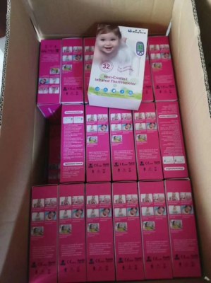 Thermomètre frontal infrarouge sans contact à écran LCD