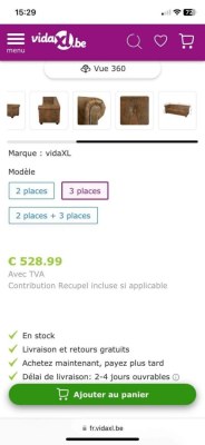 Fauteuil 3 places