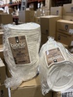 BOLS BIONIC 425 ML Ø 10,5x8,3 CM BLANC BAGASSE (600 UNITÉ)