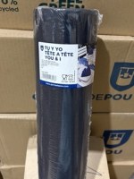 TÊTE-À-TÊTE PRÉDECOUPÉ 120CM (20 FEU.) 55 G/M2 0,40x24 M NOIR AIRLAID (6 UNITÉ)