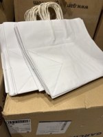 SACS SOS TRAITEUR AVEC ANSES 90 G/M2 36+21x33,5 CM BLANC CELLULOSE (250 UNITÉ)