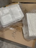 PLATEAUX 4 COMPART. BIONIC 23x17x3,5 CM BLANC BAGASSE (400 UNITÉ)