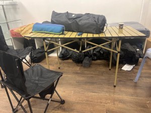 Table de camping pliante en aluminium H6012055