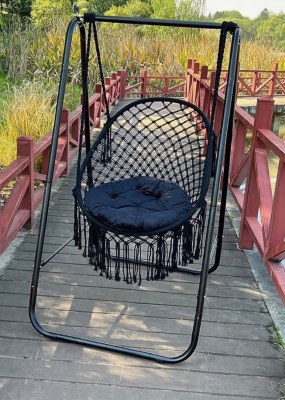 Chaise, fauteuil suspendu structure métal, fauteuil à suspendre, intérieur, extérieur