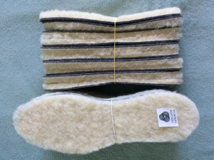 Lot de semelles en laine naturelle