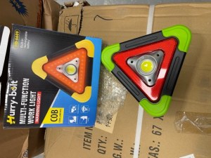 Triangle signalisation portatif 30w - Avertissement secours, feux détresse, urgence