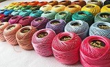Fils à broder coton perlé, broderie coloré - Pelotes de 99 mètres