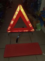 Triangle arrêt urgence, avertissement pré-signalisation - homologué