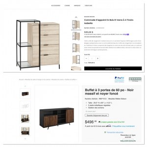 Destockage Mobilier Walker Edison NEUF