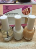 Kit ongles french manucure - Vernis blanc, vernis rose, top coat