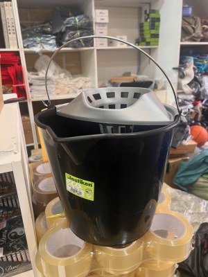 Seau de ménage - balai essorage - 13 litres
